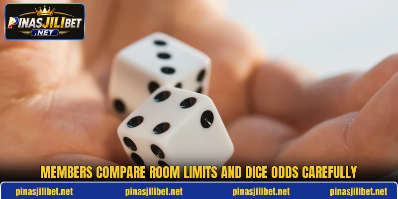Members compare room limits and dice odds carefully