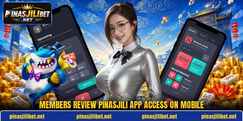 Members review PINASJILI app access on mobile