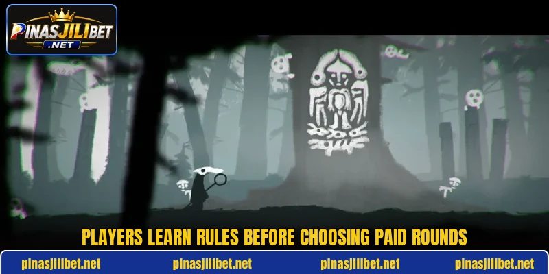 Players learn rules before choosing paid rounds Players learn rules before choosing paid rounds