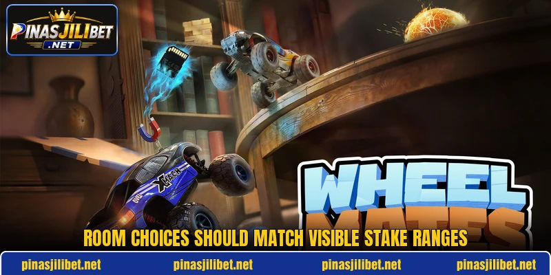 Room choices should match visible stake ranges