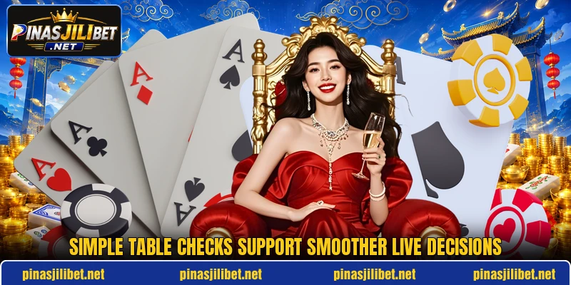 Simple table checks support smoother live decisions Simple table checks support smoother live decisions