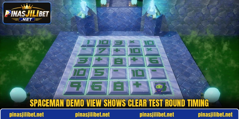 Spaceman demo view shows clear test round timing Spaceman demo view shows clear test round timing