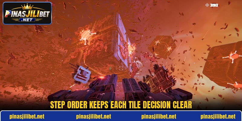 Step order keeps each tile decision clear