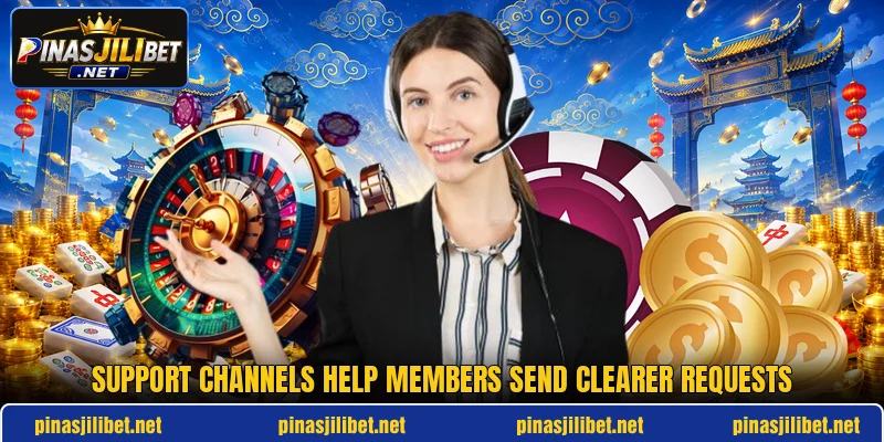 Support channels help members send clearer requests
