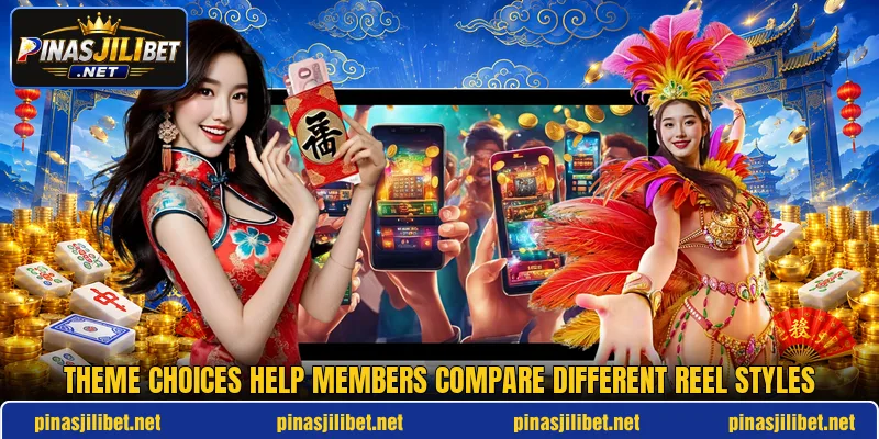 Theme choices help members compare different reel styles Theme choices help members compare different reel styles